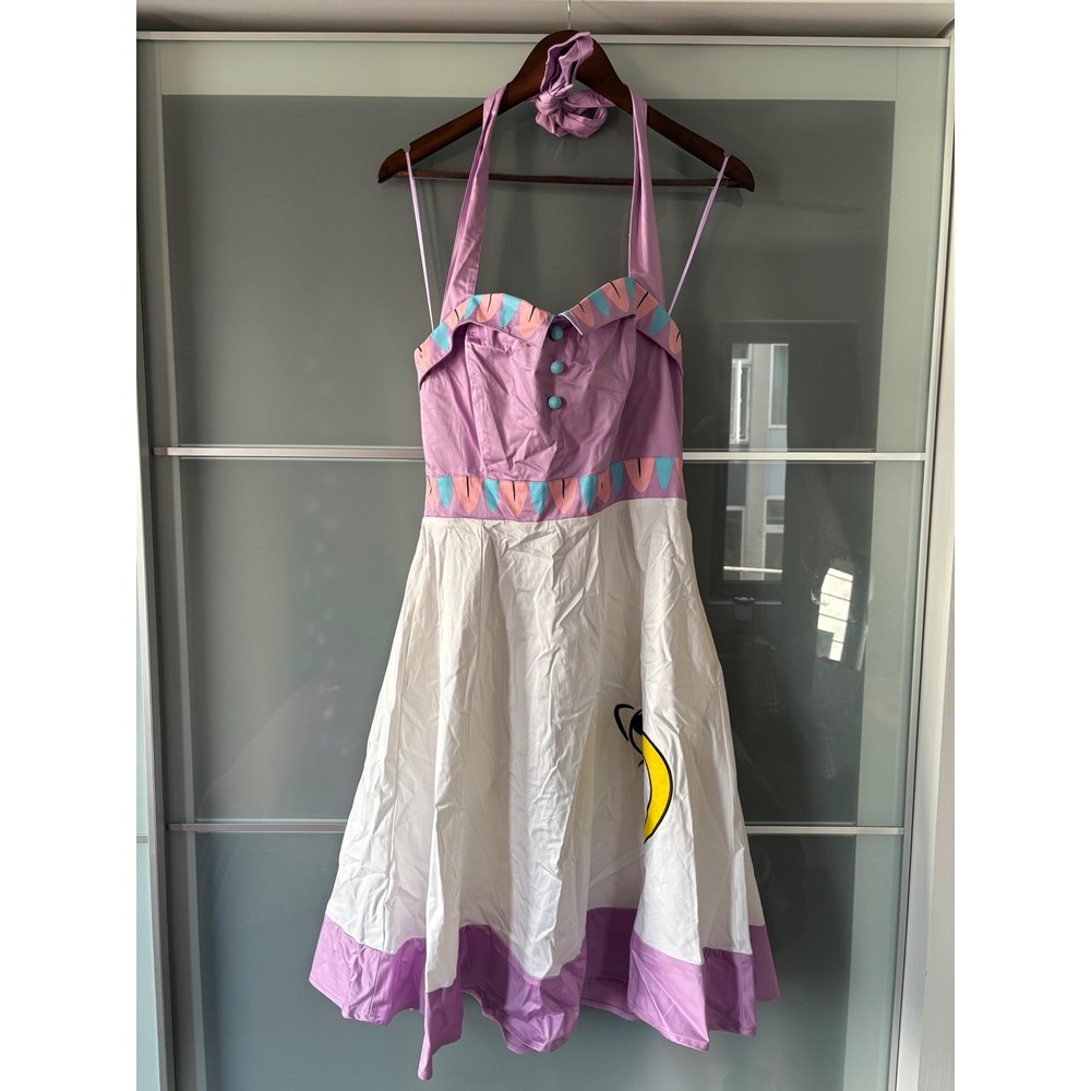 NEW Disney Parks Mrs Potts Chip Cup Beauty and the Beast Halter Dress Large